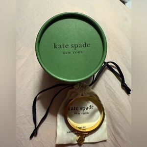 Kate Spade- New York, Lock And Spade Charm Bangle